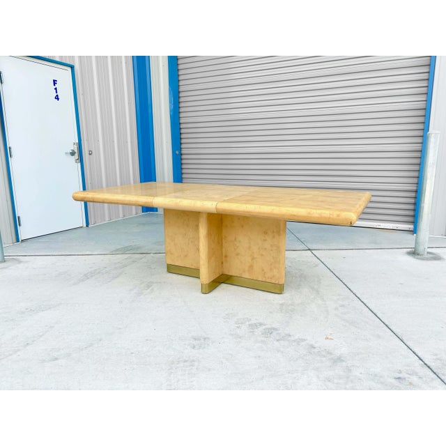 1970s Mid Century Burl Dining Table For Sale - Image 9 of 13