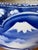 Mid 20th Century Large Blue and White Porcelain Mount Fuji Planter For Sale - Image 9 of 11