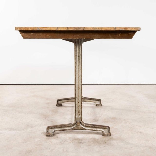 Metal Vintage Bistro Dining Table, 1930s For Sale - Image 7 of 9