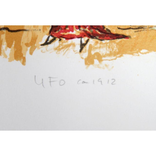 American Ufo Ca 1912, Signed Lithograph by Edward M. Plunkett For Sale - Image 3 of 3