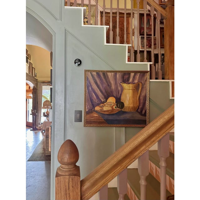 1940s 1940s French Framed Watercolor Still Life Painting For Sale - Image 5 of 6