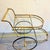Vintage Hollywood Regency Brass & Glass Two-Tier Bar Cart For Sale - Image 12 of 12