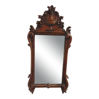 Italian Style Carved Pine Mirror For Sale