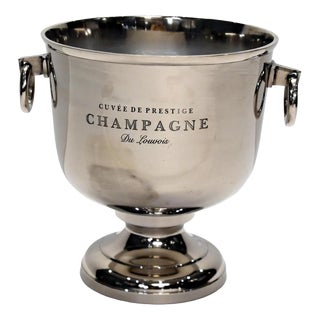 French Silver-Plated Cuvee Champagne Cooler For Sale