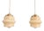 Art Deco Pendant Lights in Cream Opaline Glass, 1930s, Set of 2 For Sale
