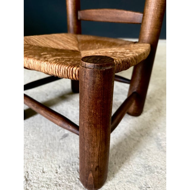 French Provincial Brutalist Low Stool by Charles Dudouyt, 1940s For Sale - Image 9 of 15