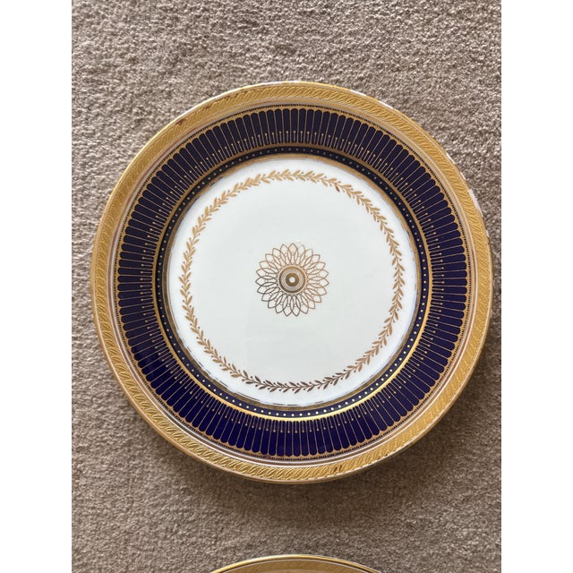 Cauldon Late 19th Century Cauldon Ware Plate Set of 4 For Sale - Image 4 of 6