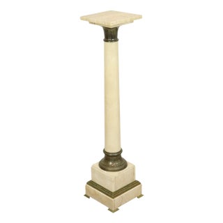 Antique Onyx Marble and Bronze Column, 1890s For Sale