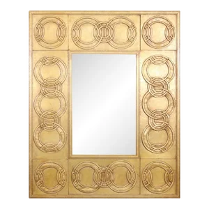 French Directoire Style Gold Gilt Rectangle Wall Hanging Mirror