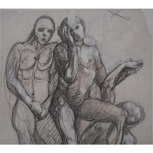 Auguste Rodin, Trois ombres parlant à Dante, Etching For Sale - Image 3 of 8