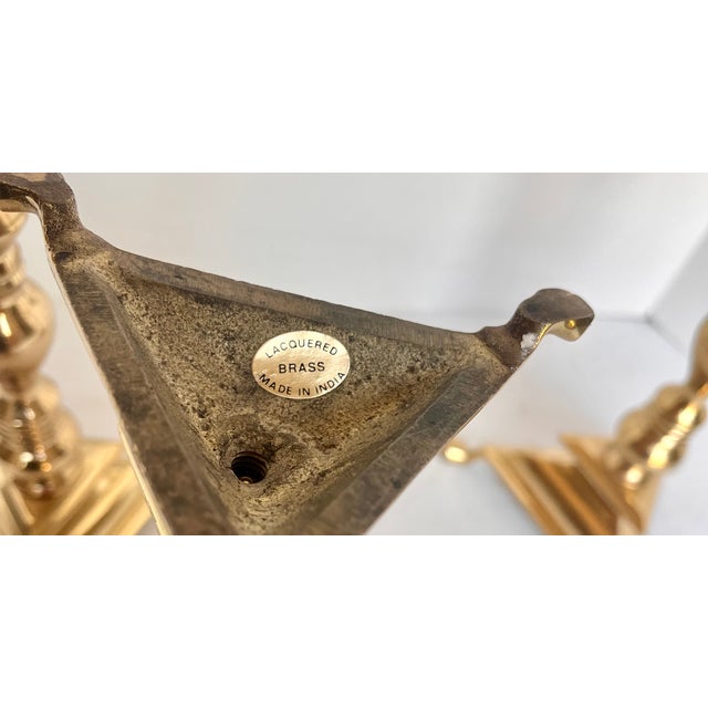 Vintage 1970s Brass Clawfoot Candle Holders - Set of 3 For Sale - Image 13 of 13