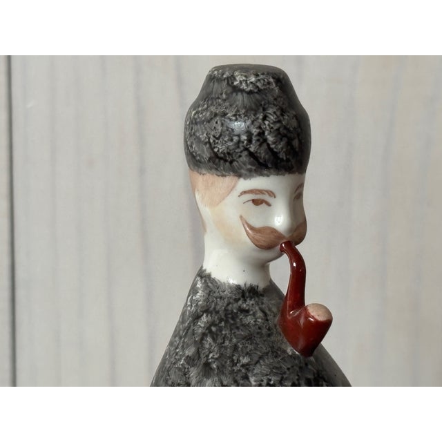 Mid 20th Century Hungarian Porcelain Figurine, Budapest Man, European Collectible, Aquincum Porcelain, Hungarian Man in Traditional Dress For Sale - Image 5 of 11