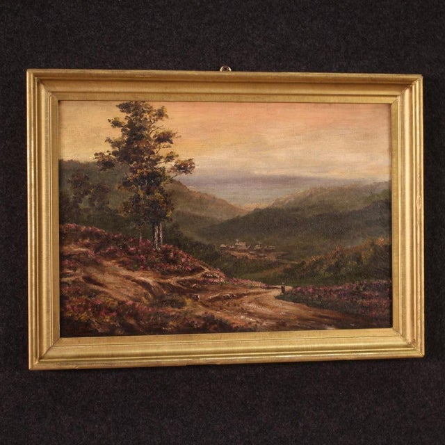 French Artist, Small Romantic Landscape, 1920, Oil on Canvas, Framed For Sale - Image 7 of 16