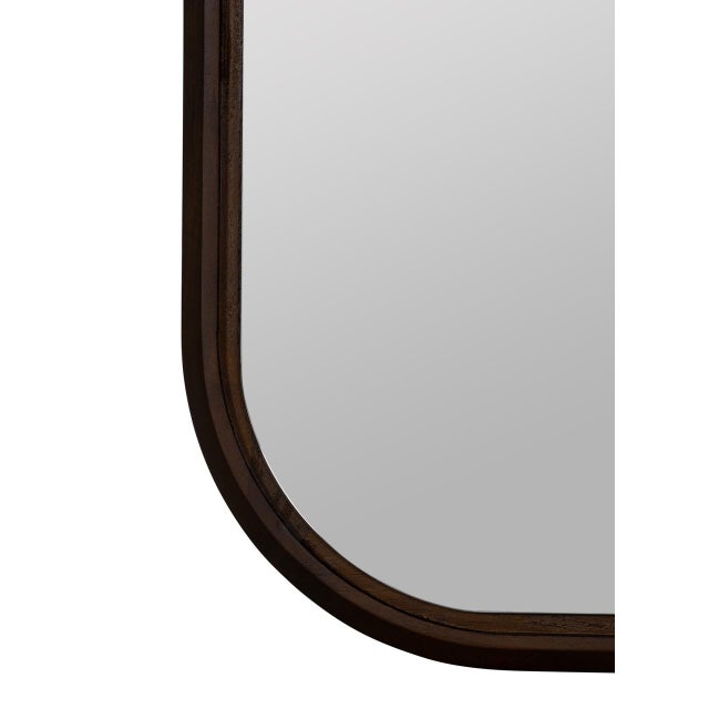 Jude Rounded Edge Wall Mirror, Espresso For Sale - Image 4 of 10