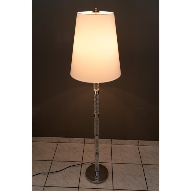 Mid-Century Modern Floor Lamp with Fabric Shade from Richard Essig, 1970s For Sale - Image 3 of 18