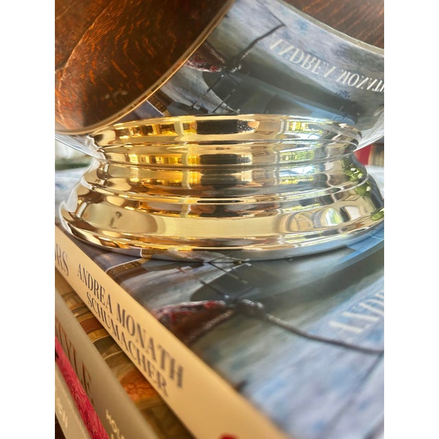 Silver Vintage Oneida “Du Maurier” 15” Silverplate Pedestal Punch Bowl or Centerpiece Bowl For Sale - Image 8 of 10