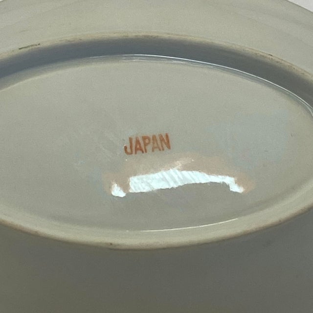 1970s Vintage 1970s Japanese Gilded Porcelain Relish Dish For Sale - Image 5 of 7