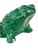 Vintage Emerald Green Painted Concrete Frog Garden Ornament For Sale - Image 9 of 13