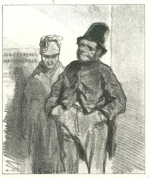 Paul Gavarni, Gentlemen, Original Lithograph, 1881