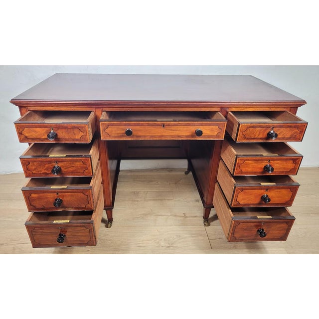 This is an exquisite Victorian writing desk that adds historical character to the home office or living room décor. Circa...