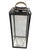 Modern Vintage Modern Polished Gunmetal & Glass Floor Lantern With Tan Leather Handle For Sale - Image 3 of 12