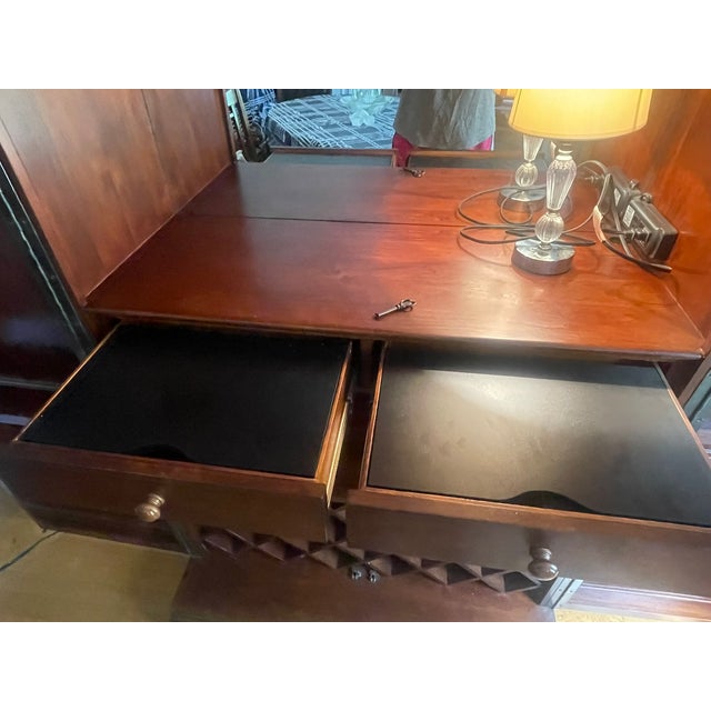 2000 - 2009 Cherry Bar and Wine Cabinet by Howard Miller For Sale - Image 5 of 9