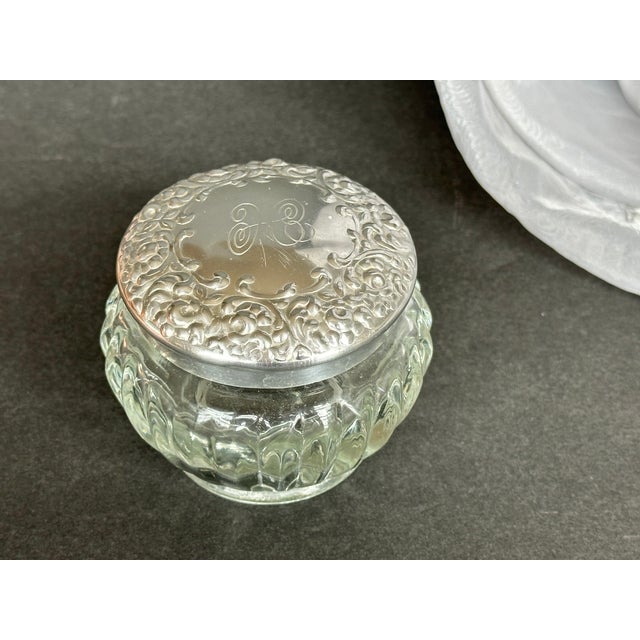 French Houbigant Glass Vanity Jar For Sale - Image 3 of 11