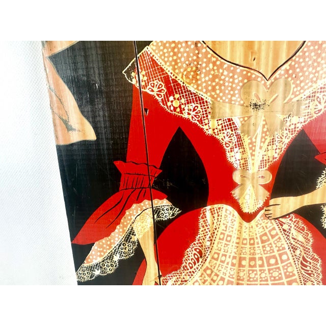 George Nathan, Colonial Woman, 1960s, Painting on Board For Sale - Image 4 of 14