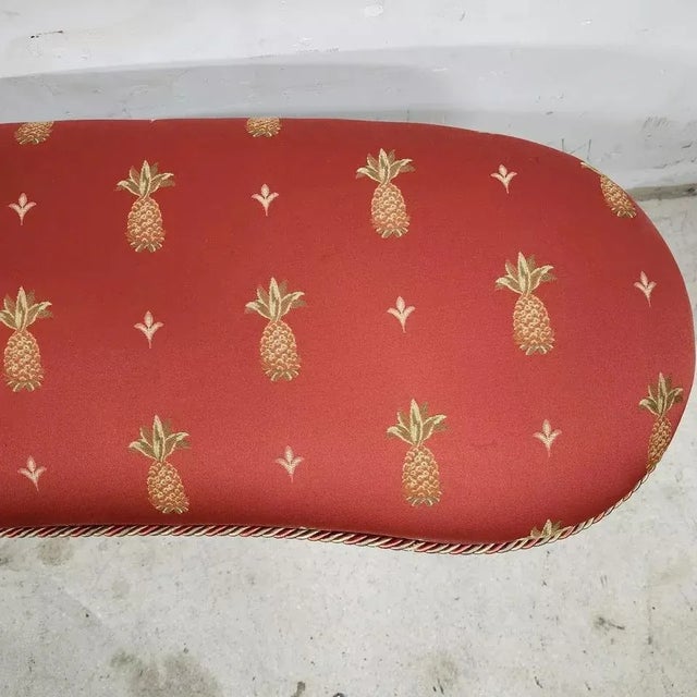 Vintage Bench Iron Lyre Pineapples For Sale - Image 11 of 12