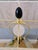Vintage Murano-Style Gold Art Glass Table Lamp With Clear Acrylic Base & New Rectangular Shade, 31″ For Sale - Image 11 of 14