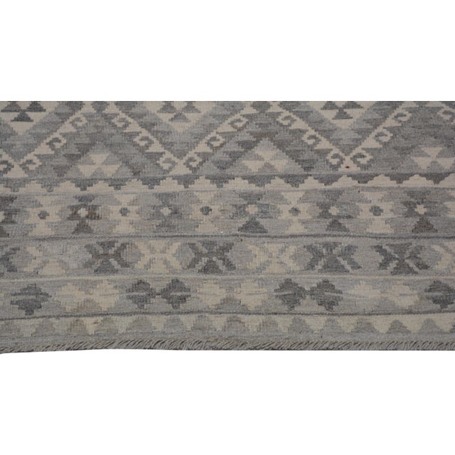 Contemporary Afghan Navajo Style Flatweave Wool Rug, 10'5x16'3 For Sale In New York - Image 6 of 6