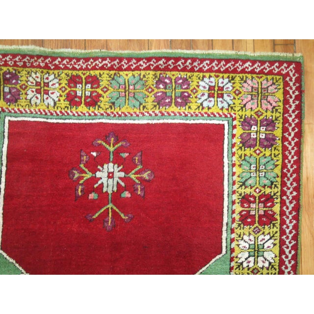 Early 20th Century Zabihi Collection Colorful Antique Turkish Melas Runner - 3'4" x 12'2" For Sale - Image 5 of 6