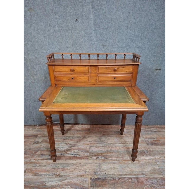 Antique 19th Century Louis Philippe Walnut Desk with Tiered Top For Sale - Image 6 of 11