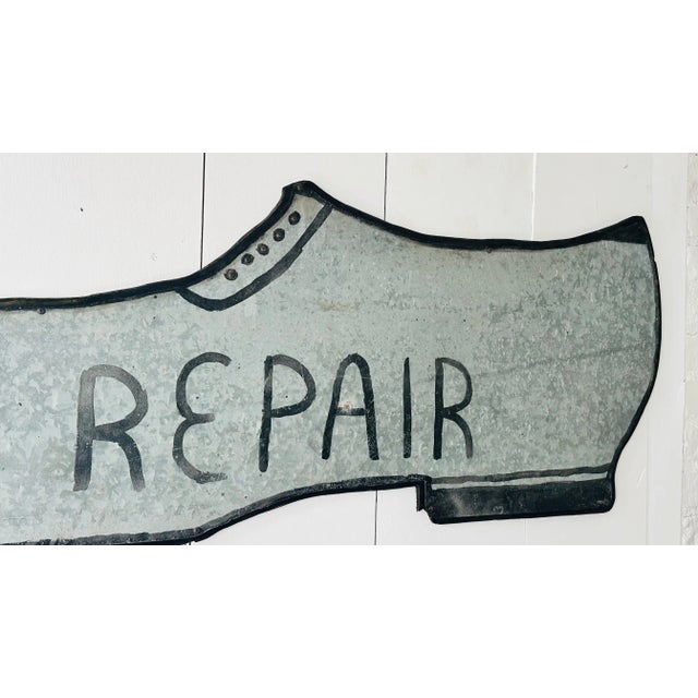 Large Vintage "Repair" Shop Sign From a Cobbler For Sale In New York - Image 6 of 9