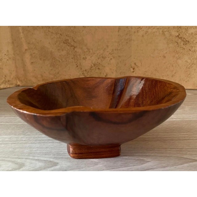 Late 20th Century Late 20th Century Hand Carved Belize Granadillo Wood Sculptural Bowl For Sale - Image 5 of 11