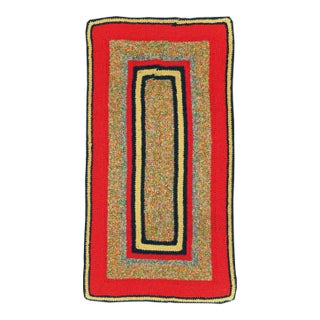 Galerie Shabab Collection Mid-20th Century Handmade American Rag Throw Rug For Sale