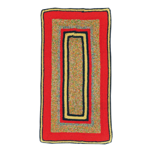 Galerie Shabab Collection Mid-20th Century Handmade American Rag Throw Rug