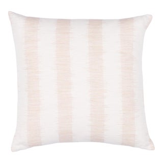Schumacher Attleboro Ikat 18" Pillow in Natural For Sale