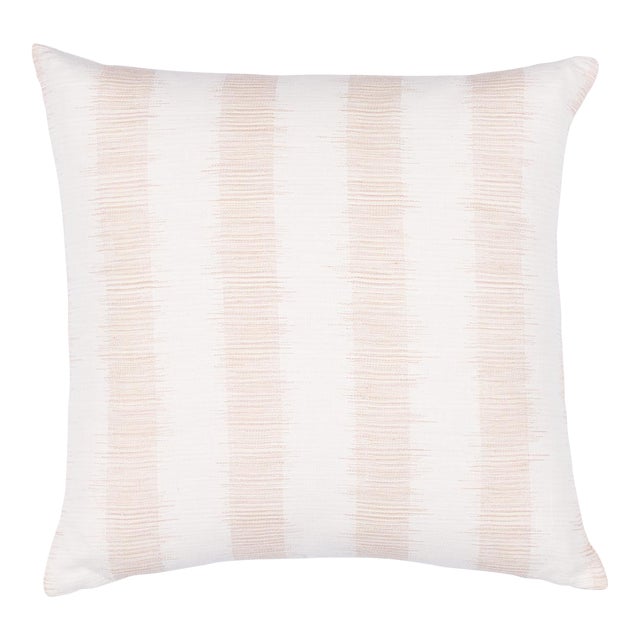 Schumacher Attleboro Ikat 18" Pillow in Natural For Sale