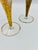 1940s Frosted Glass Wine Flutes With Gold Leaf Motif – Pair For Sale - Image 9 of 12