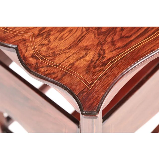 Antique Edwardian Inlaid Hardwood Centre Table For Sale - Image 4 of 11