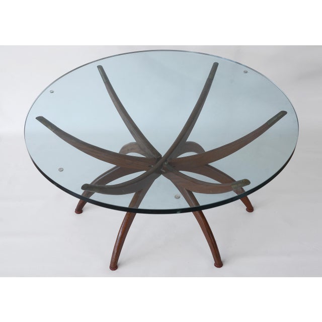 Mid-Century Modern Mid Century Spider Legs Coffee Table With Glass Top For Sale - Image 3 of 16