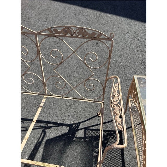 1970s 6 Piece Wrought Iron Meadowcraft Conversation Set, Attributed For Sale In Washington DC - Image 6 of 6