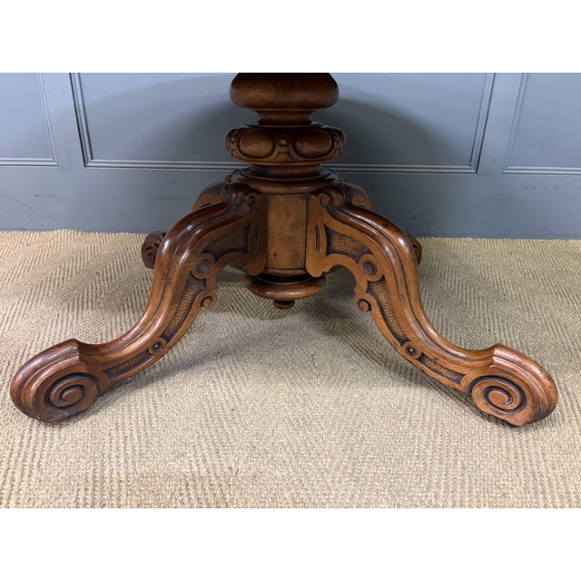 Large Victorian Burr Walnut Coffee Table, 1875 For Sale - Image 12 of 15