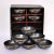 Japanese Kagoshima Black Satsuma Condiment Bowls With Wood Cabinet Display - 10 Piece Set For Sale - Image 3 of 11