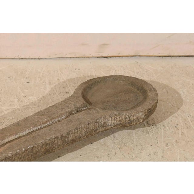 A hand-carved granite garden fountain component. This Indian granite drain would also work nicely as a downspout water...