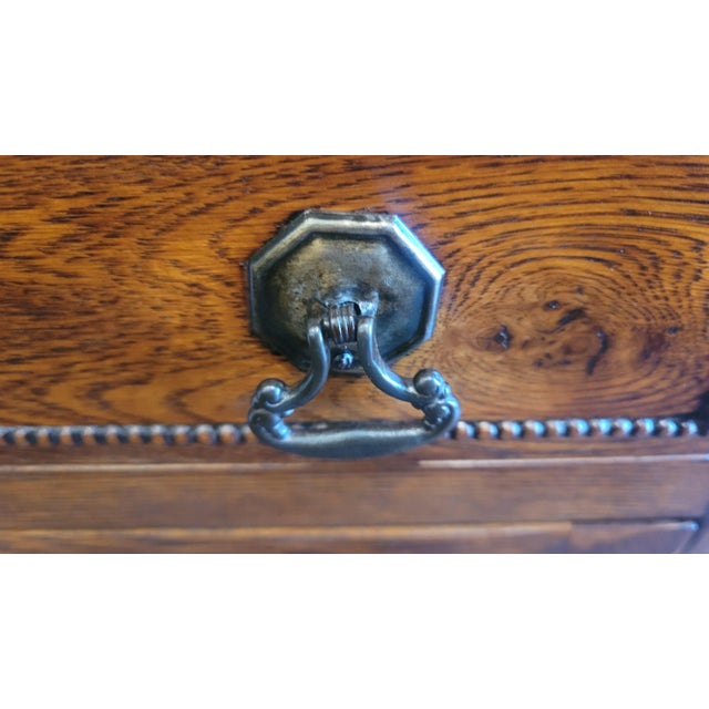 English 1890s Antique Jacobean Barley Twist English Oak Sideboard For Sale - Image 3 of 10