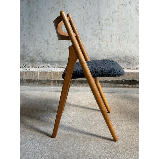 Wood CH29 Sawbuck Dining Chairs by Hans J. Wegner for Carl Hansen & Son, Denmark, 1950s, Set of 4 For Sale - Image 7 of 11