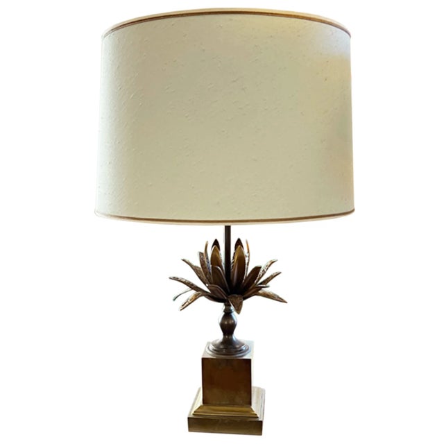 Mid-Century Modern Maison Charles Style Agave Table Lamps, 1960s, Set of 2 For Sale - Image 3 of 5
