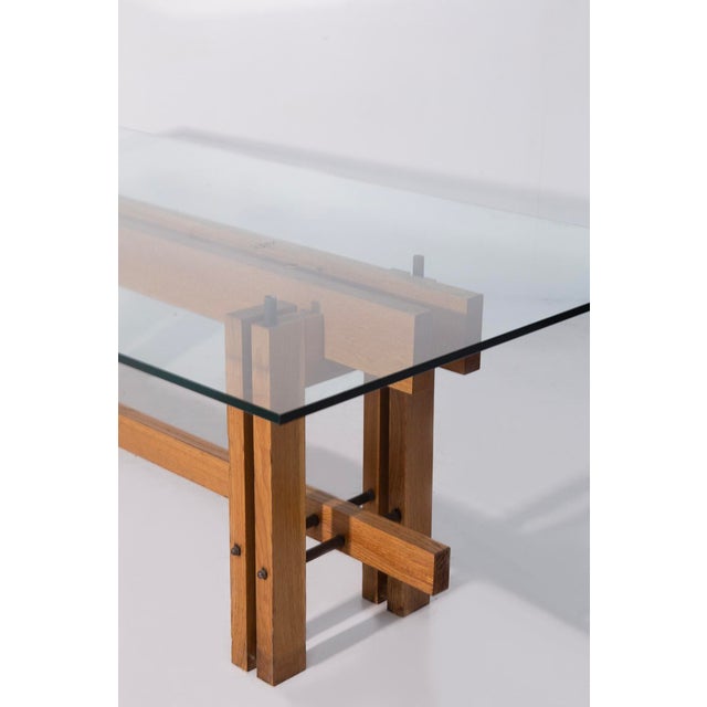 Table attributed to Carlo Scarpa with Glass Top attributed to Carlo Scarpa, 1960s For Sale - Image 6 of 8